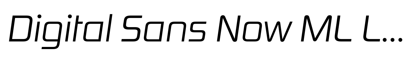 Digital Sans Now ML Light Italic